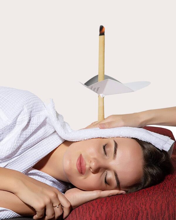 Set of 4 Ear Candling Towels with 20 Protective Discs (Ear Candles Not Included) - Image 2